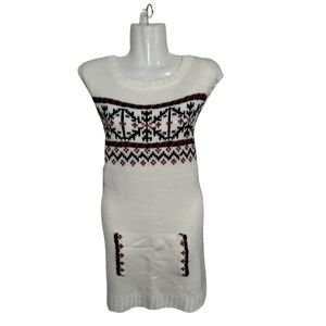 Cream sweater mini dress